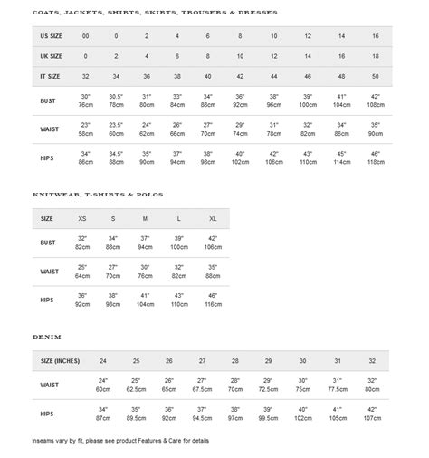 Burberry belt size chart